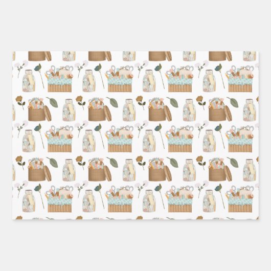 Nähknoten Geschenkpapier Set (Vorderseite)