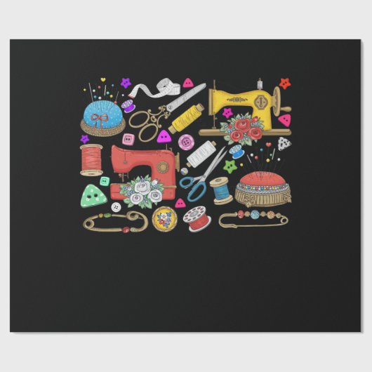 Nähkollektion Geschenkpapier (Flach)