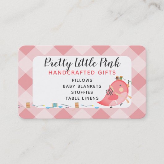 Nähkonzept für Farbvogel Visitenkarte (Vorderseite)