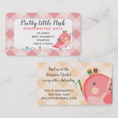 Nähkonzept für Farbvogel Visitenkarte (Vorne/Hinten)