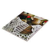 Nähkörbe mit Thread und Spitze Fliese (Seite)