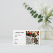 Nähkörbe mit Thread und Spitze Visitenkarte (Stehend Vorderseite)