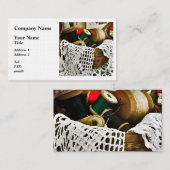 Nähkörbe mit Thread und Spitze Visitenkarte (Vorne/Hinten)