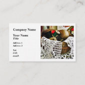 Nähkörbe mit Thread und Spitze Visitenkarte (Vorderseite)