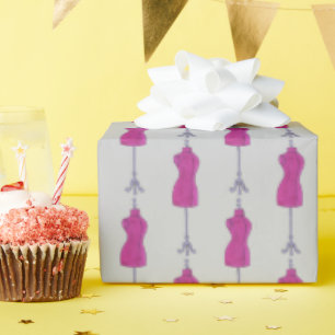 Nähkostüm Modedesign Mannequin Dressform Geschenkpapier