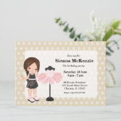 Nähmädchen Einladung (Stehend Vorderseite)