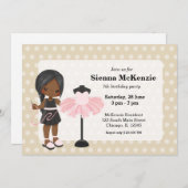 Nähmädchen Einladung (Vorne/Hinten)