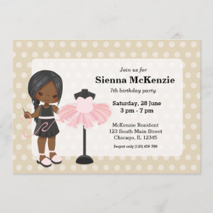 Nähmädchen Einladung