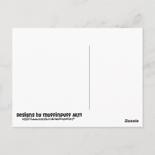 Nähmädchen Postkarte (Rückseite)