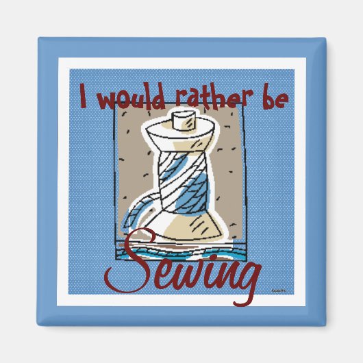 Nähmagnet (blau) magnet (Vorne)