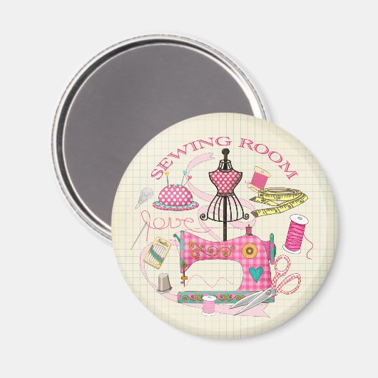 Nähmagnet Magnet (Vorderseite/Rückseite)