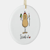 Nähmangen von T - Shirt und Geschenken Keramik Ornament (Rechts)