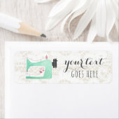 Nähmaschine auf Shabby Chic Lace & Burlap (Insitu)