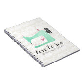 Nähmaschine auf Shabby Chic Lace & Burlap Notizblock (Rechte Seite)