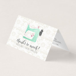 Nähmaschine auf Shabby Chic Spitze Vielen Dank