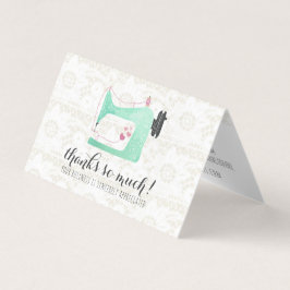 Nähmaschine auf Shabby Chic Spitze Vielen Dank