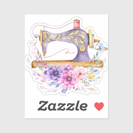 Nähmaschine Aufkleber (Blatt)