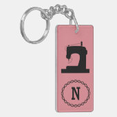 Nähmaschine - benutzerdefinierte Farbe/Text-Licht Schlüsselanhänger (Vorderseite links)