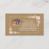 Nähmaschine — Blumenfaser-Visitenkarte Visitenkarte (Rückseite)