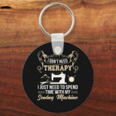 Nähmaschine braucht Zeit zum Nähen Schlüsselanhänger (Vorderseite)