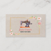 Nähmaschine Cream Off-White Background Visitenkarte (Vorderseite)