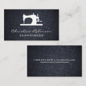 Nähmaschine | Denim Visitenkarte (Vorne/Hinten)