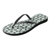 Nähmaschine Druckminzkunstwerk Flip Flops Badesandalen (Schrägansicht)