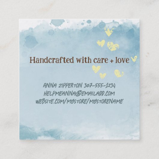 Nähmaschine für Affen - Nahtstich Quadratische Visitenkarte (Rückseite)