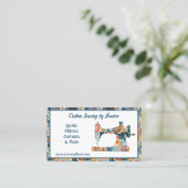 Nähmaschine für Blumenmuster Visitenkarte (Stehend Vorderseite)