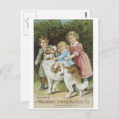 Nähmaschine für Haushalte Postkarte (Vorne/Hinten)