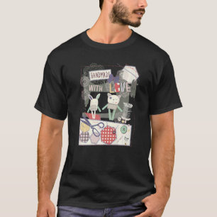 Nähmaschine für Liebe Vintag Seamstress-Quilt T-Shirt