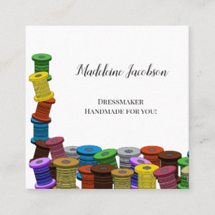 Nähmaschine für Seamstresen, handgefertigt Quadratische Visitenkarte