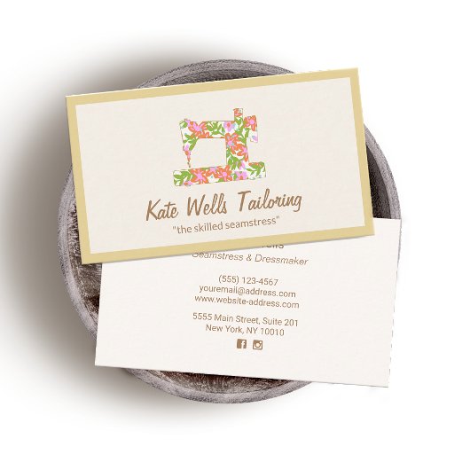 Nähmaschine für Seamstress-Flora Visitenkarte