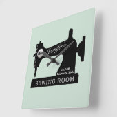 Nähmaschine für Seamstress-Quilternähte Quadratische Wanduhr (Winkel)