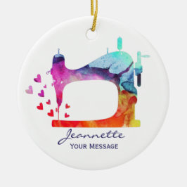 Nähmaschine für Wasserfarben Keramik Ornament