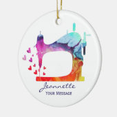 Nähmaschine für Wasserfarben Keramik Ornament (Links)