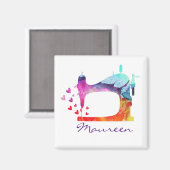 Nähmaschine für Wasserfarben Magnet (Vorderseite/Rückseite)