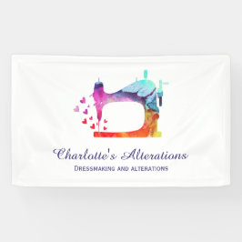 Nähmaschine für Wasserfarben Seamstress Banner