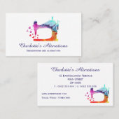 Nähmaschine für Wasserfarben Seamstress Visitenkarte (Vorne/Hinten)