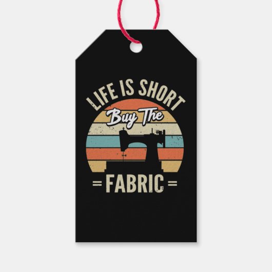 Nähmaschine Geschenkanhänger (Vorderseite)