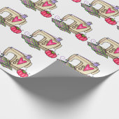 Nähmaschine Geschenkpapier (Ecke)