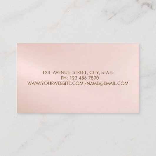 Nähmaschine Gold Confetti, Pinselstrich Visitenkarte (Rückseite)