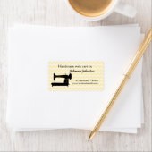 Nähmaschine, handgefertigt mit Etikett Adressaufkleber (Insitu)