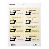 Nähmaschine, handgefertigt mit großem Etikett (Vorne)