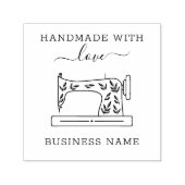 Nähmaschine Handgefertigt mit Liebe Chic Custom Permastempel (Design)