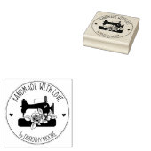 Nähmaschine Handgefertigt mit Liebe, Gummistempel (Stempel)