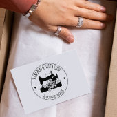 Nähmaschine Handgefertigt mit Liebe, Gummistempel