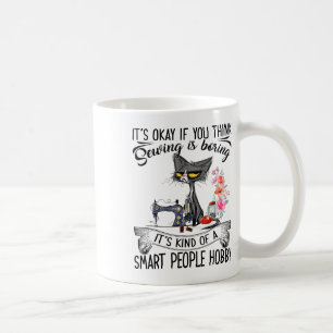 Nähmaschine Handwerk Quilten Abwasserkatze Nähen Kaffeetasse