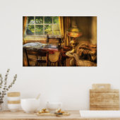 Nähmaschine - Haushaltsnähmaschine Poster (Küche)