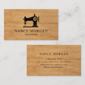 Nähmaschine Holz Business Card Visitenkarte (Vorne/Hinten)